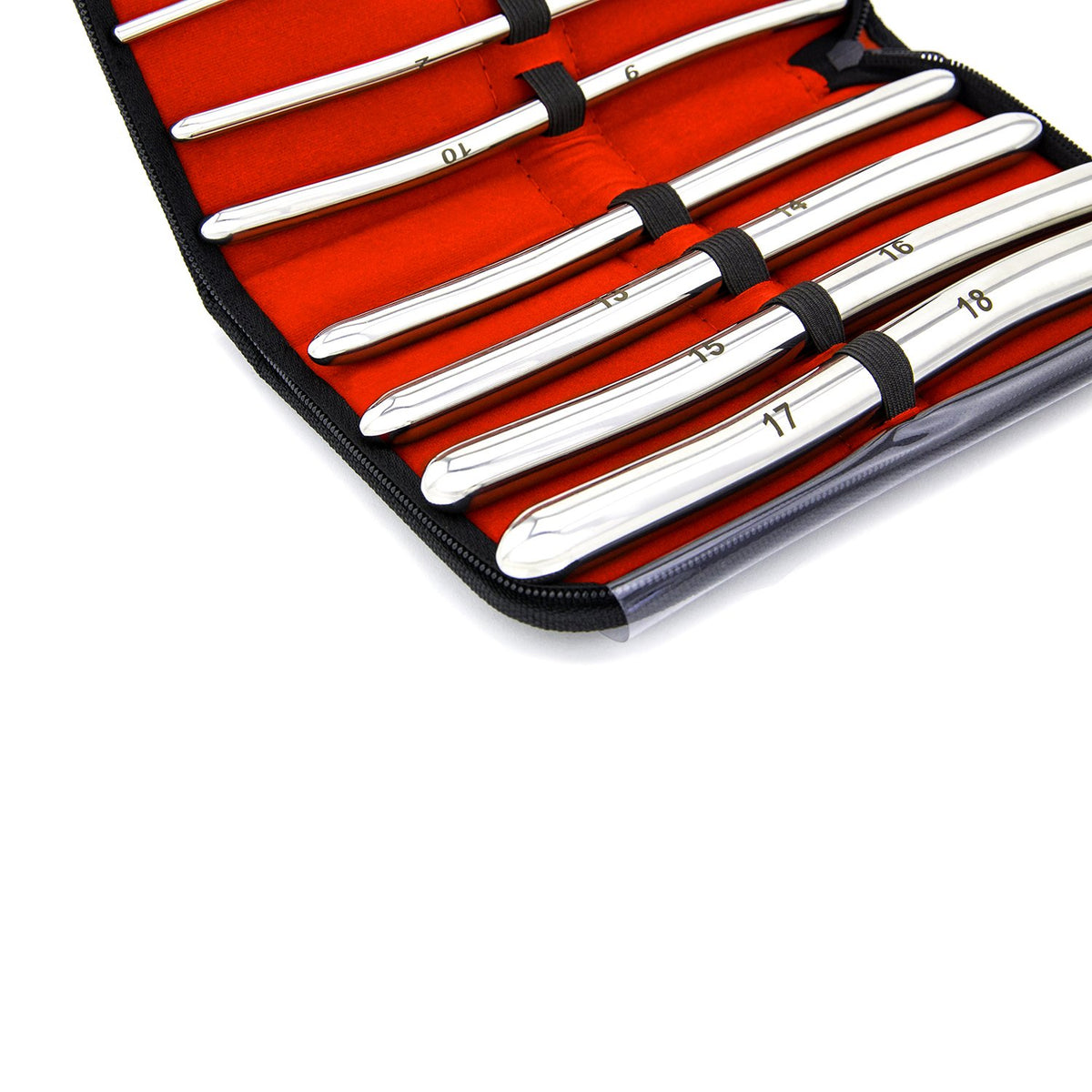 8-Piece Hegar Uterine Dilator Set With Pouch – Stainless Steel – AAPRO TOOLS