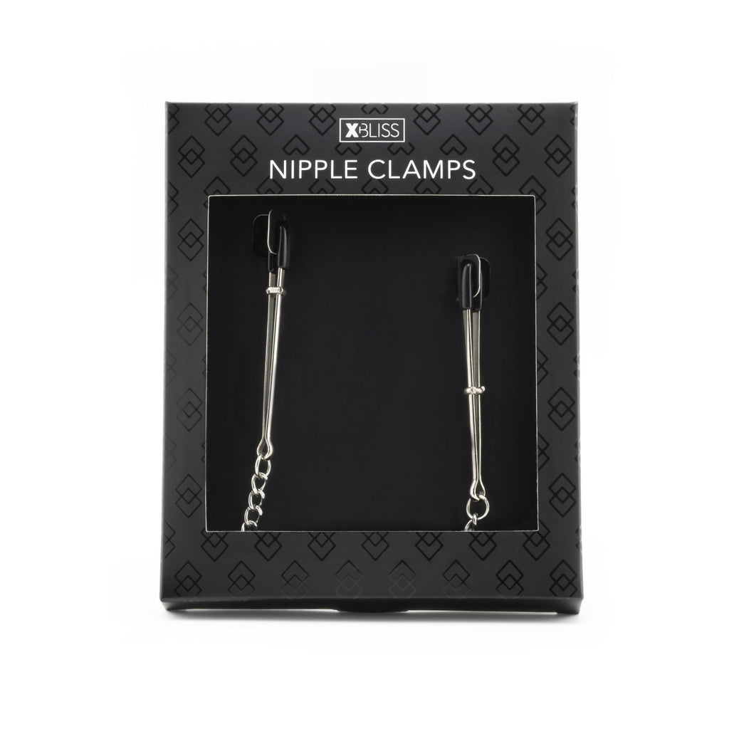  2 PCs Nipple Clamps with Chain Pendant, Stainless