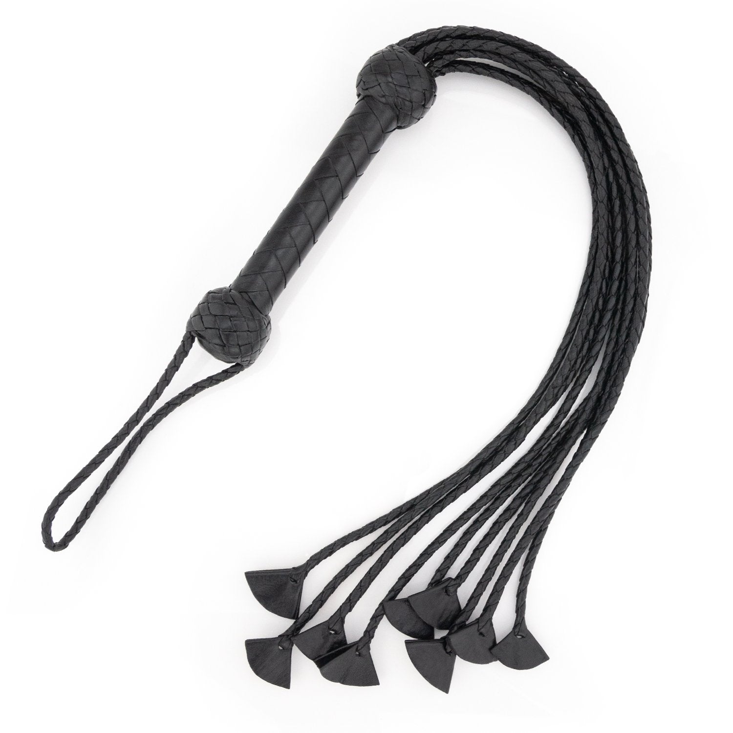 Cat-O-Nine Tails Flogger Leder Peitsche - Handgefertigt Mit Rosen Verzierung