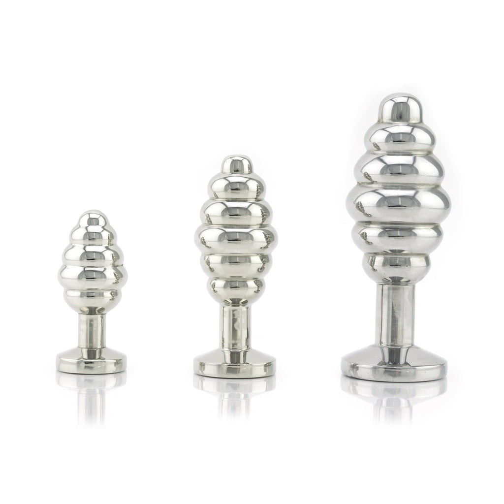 Jeweled Chrome Butt Plug and Anal Toy as Anal Massager Ribbed Anal Plug LXB Wholesale Jeweled Chrome Butt Plug and Anal Toy as Anal Massager Ribbed Anal Plug LXB Wholesale